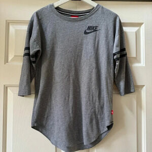 Nike Sportswear Vintage 3/4 Sleeve Baseball Oversized Retro 90s T-shirt sz XS